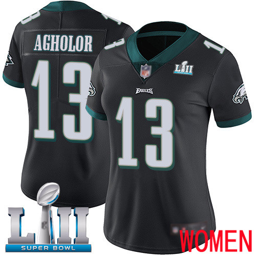 Women Philadelphia Eagles #13 Nelson Agholor Black Alternate Vapor Untouchable NFL Jersey Limited Player